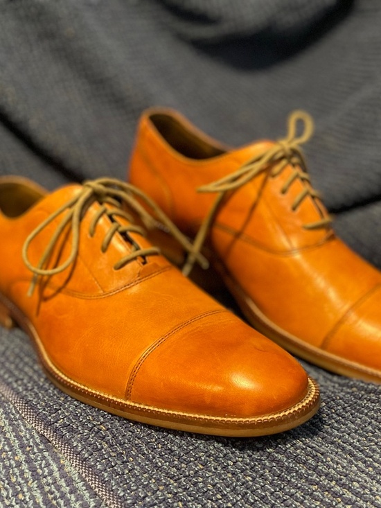 Men’s Cole Haan Golden Brown Oxford Style Dress Shoes 8.5 M Width main image 4